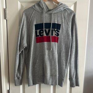 Levi's Gray Hoodie with Navy and Red Logo
